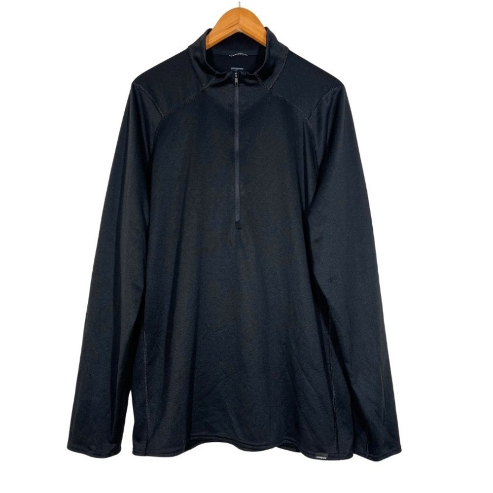Patagonia Capilene 3 Midweight Mens XXL Black Quarter Zip Pullover Performance